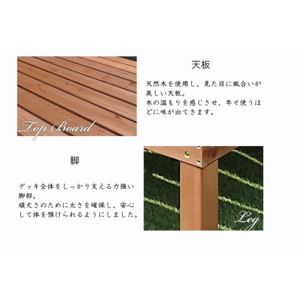 ウッドデッキ おしゃれ 0.5坪 6点セット ホワイト DIY 白 組立簡単 