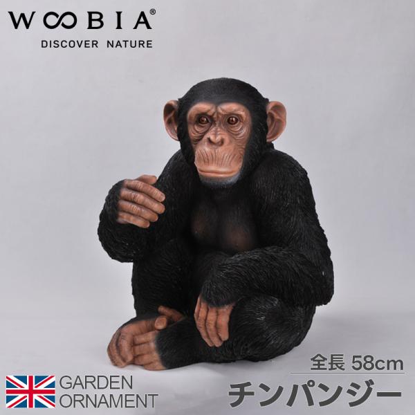 チンパンジー 猿 オブジェ オーナメント ガーデンオーナメント 置物