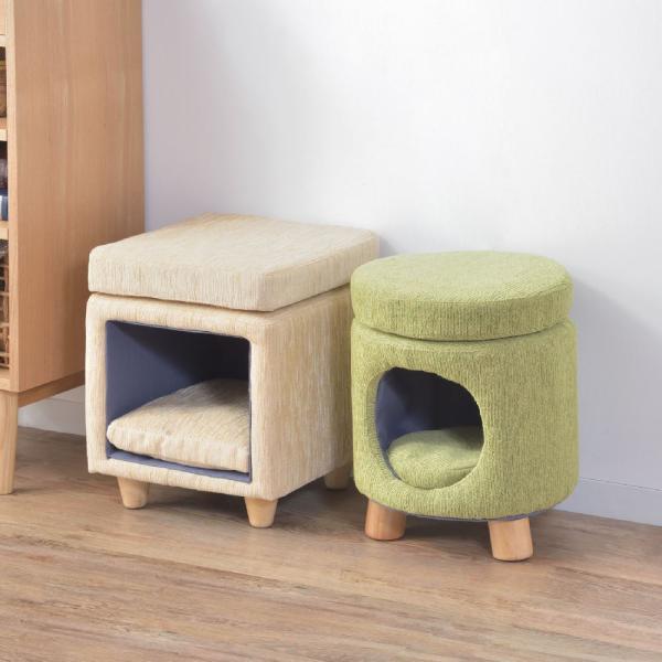 ペットスツール ラウンド ペットハウス 直径33cm