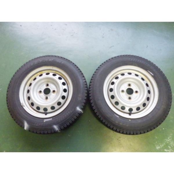 ①中古社外ホイール１４インチ+中古ブリヂストンタイヤ　２本セット darhan_tw1311