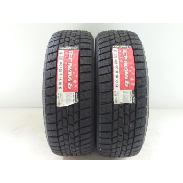 取引予定者決まりました！スタッドレスタイヤ 205-55-R16 2シーズン使用 グッドイヤー（GOODYEAR） 205/55R16 91Q 冬 アイスナビ ICE NAVI 6 未