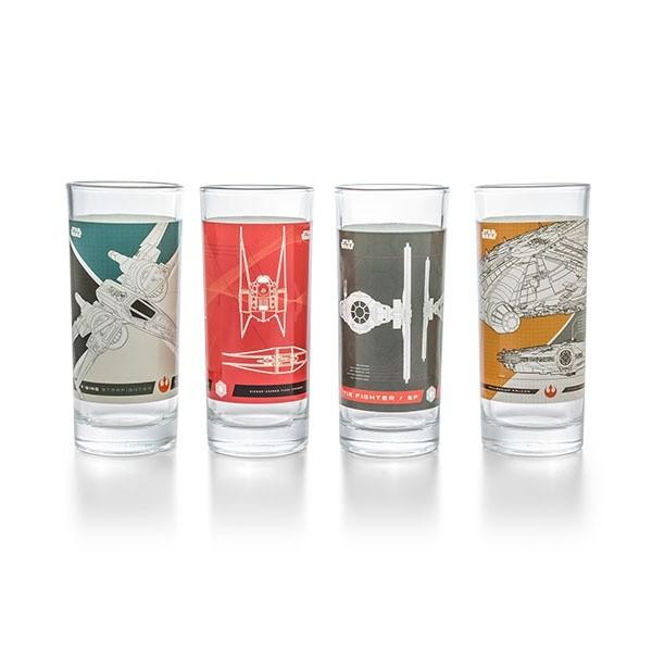 スターウォーズ ファイターシップ 10オンス グラスセット 4pc
