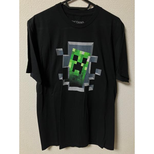 Minecraft クリーパー ブラック Tシャツ マイクラ マインクラフト マインクラフト キッズTシャツ クリーパーフェイス/ブラック M
