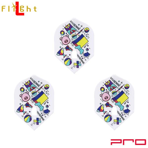 L-style(エルスタイル) L-Flight PRO(エルフライト プロ) Vivienne Lee ver.1 ロケット ホワイト Vivienne Lee選手モデル　(ダーツ フライト)