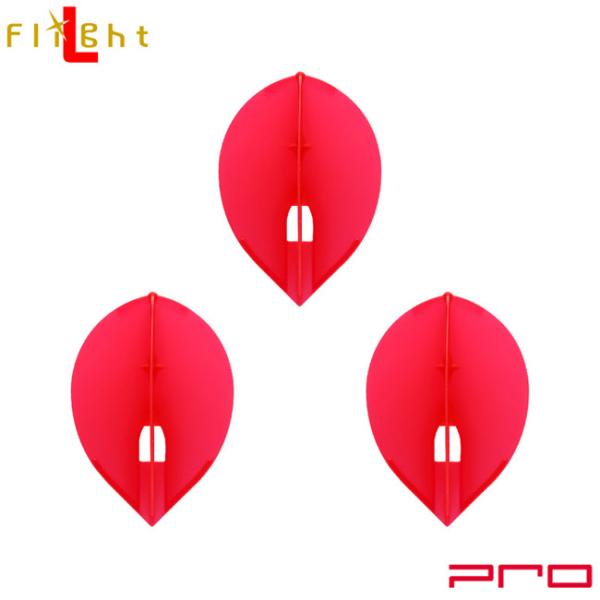 L-style(エルスタイル) L-Flight PRO(エルフライト プロ) 無地 ティアドロップ レッド (ダーツ フライト)