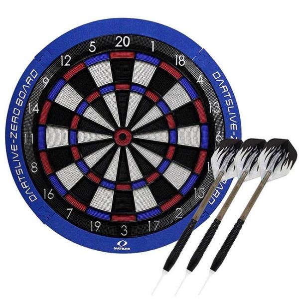 【セット商品】DARTSLIVE-ZERO BOARD(ダーツライブ ゼロボード) ブラスダーツセット　(ダーツ ボード)