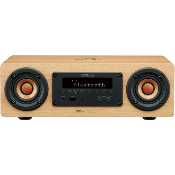 JVCケンウッド Victor EX-DM10 ミニコンポ ワイヤレススピーカー Bluetooth ウッドコーン ハイレゾ再生 FM/AM