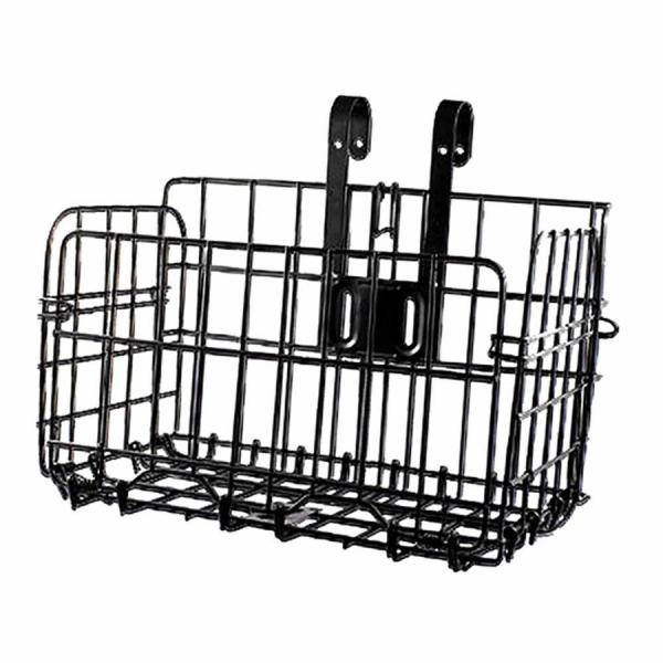 折りたたみ式＆大容量】カバンや食べ物や生花やペットなどを入れられます。折りたたみのできるカゴなので、より小さいサイズにすることができ使わない時には収納しやすい。自転車の後ろと前にも適用です！【丈夫＆持ちがいい】バスケットは丈夫な鉄製。フック...