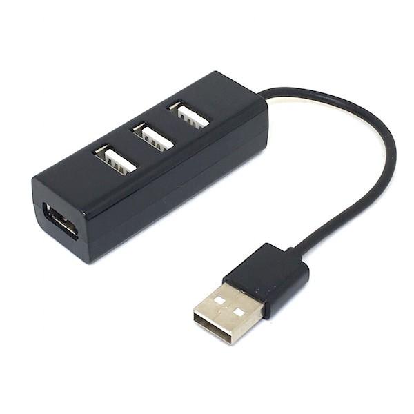 とってもちいさい USB 2.0 仕様の 4 ポートの USB ハブです (本体のサイズは 65×21×18 mm)．当社があつかうハブのなかで，もっとも安定に動作します．コードはみじかいのですが，かたちは電源タップ (延長コード) のよう...