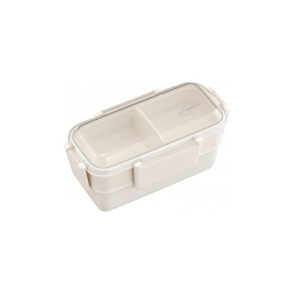 オーエスケー DUL No.3 DISH UP LUNCH ランチボックス二段(仕切付) PCW-600S ベージュ