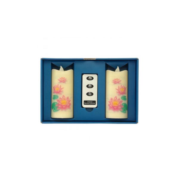カメヤマ 進物　供華灯　いろはあかりS(蓮/鉄線) 582033