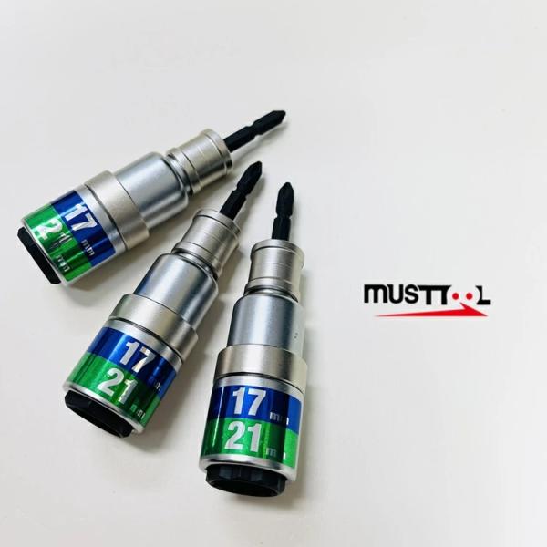■must tool マストツール イチネンRBS1721I ビット交換式ソケット■仕様ソケットサイズ：17mm×21mm角数：6角、12角、17mm(6角)21mm(12角)の3タイプ全長：約85mmビット：6.35mm軸■特徴・通常時は...