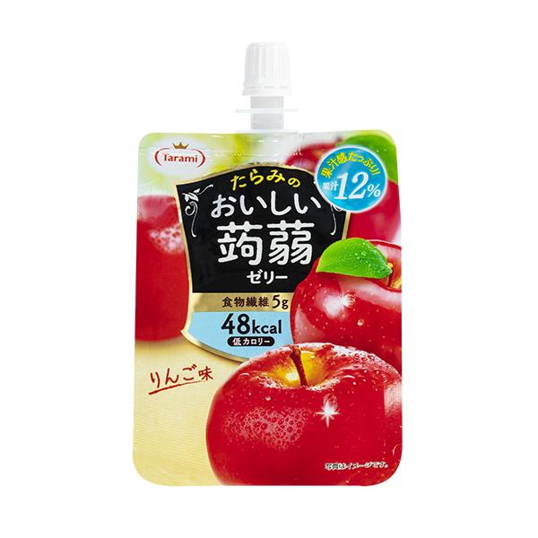 他サイト： たらみ おいしい蒟蒻ゼリーりんご味 150g×6個 パウチ ゼリー飲料 まとめ買い 桃　りんご　マスカット　ぶどう　みかんの商品画像