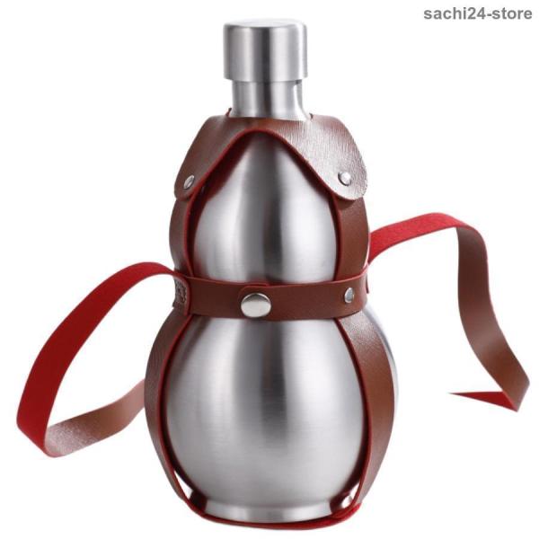 瓢箪 水筒 500ml - 1500ml ひょうたん水筒 大容量のステンレス鋼