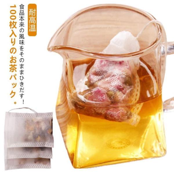 巾着袋 不織布 お茶バッグ ティーバッグ 調味料用袋 100枚入り 出汁用