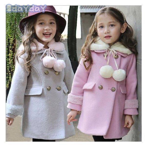 子供服 女の子 女児 キッズ 子供コート ファーコートダッフルコート 韓国子供服 ポンピン ジャケット キッズコート Aone 1026 Et151 Day Day Shop 通販 Yahoo ショッピング