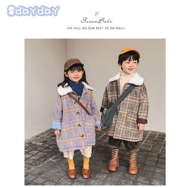 チェスターコート 子供服 キッズ コート 女の子 男の子 冬服 アウター ロングコート チェック柄 ベビー 子ども服 ジュニア お出かけ 通学 小学生 卒園式 入学式 Aone 1026 Et18 Day Day Shop 通販 Yahoo ショッピング