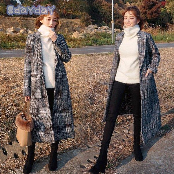 チェスターコート レディース 秋冬 40代 ロングコートチェスター チェック柄 ラシャコート 体型カバー チェスターコート 韓国風 アウター 通勤 着痩せ ゆったり Aone 1026 Ldsdy116 Day Day Shop 通販 Yahoo ショッピング