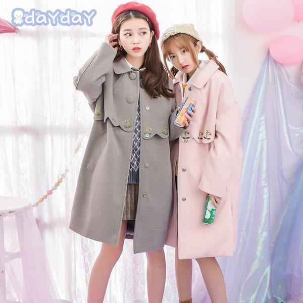 正規店仕入れの ダッフルコート レディース 花柄 かわいい ピンク コート 秋服 秋冬物 冬服 大きいサイズロング学生 ダッフルコート 可愛い 甘い 着やせ 暖かい 2017新作 2021正規激安 G5 Eg Com