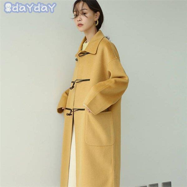 ダッフルコート トグルボタン レディース ラシャコート ロング アウター フードなし 無地 厚手 大人可愛い シンプル 秋服 冬服 通学 通勤 Dy Aone 201223201 Day Day Shop 通販 Yahoo ショッピング