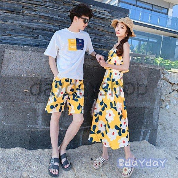 ペアルック Tシャツ 可愛い ペアルック カップル ワンピース レディース メンズ T シャツ 上下セット ブランド ペア カップル 服 Hh0905 Mtlyq140 Day Day Shop 通販 Yahoo ショッピング