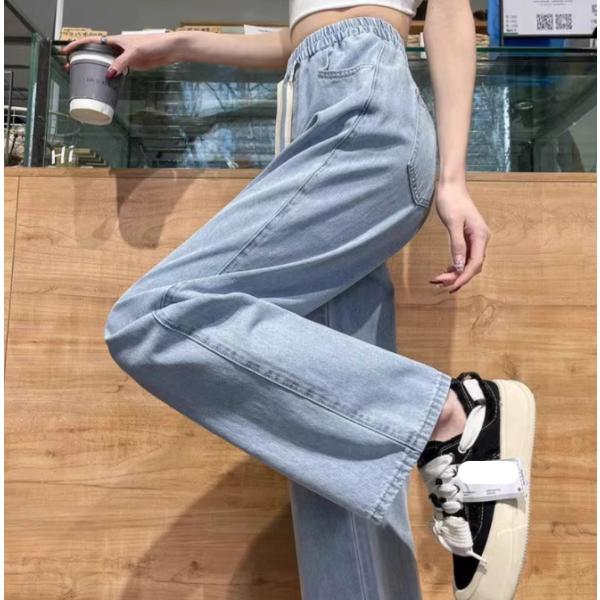 デニムワイドパンツ レディース 原宿系 ストリート パンツ