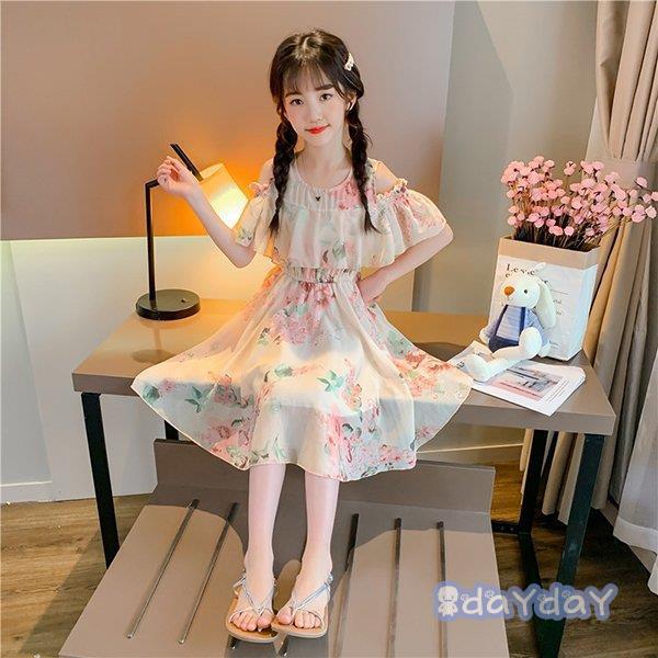 ワンピース キッズ 子供服 女の子 夏 キッズワンピース 半袖ワンピース 肩出し 花柄 子供ドレス ジュニア 子ども お姫様 おしゃれ 可愛い カジュアル 新品 Zh0503 Clty190 Day Day Shop 通販 Yahoo ショッピング
