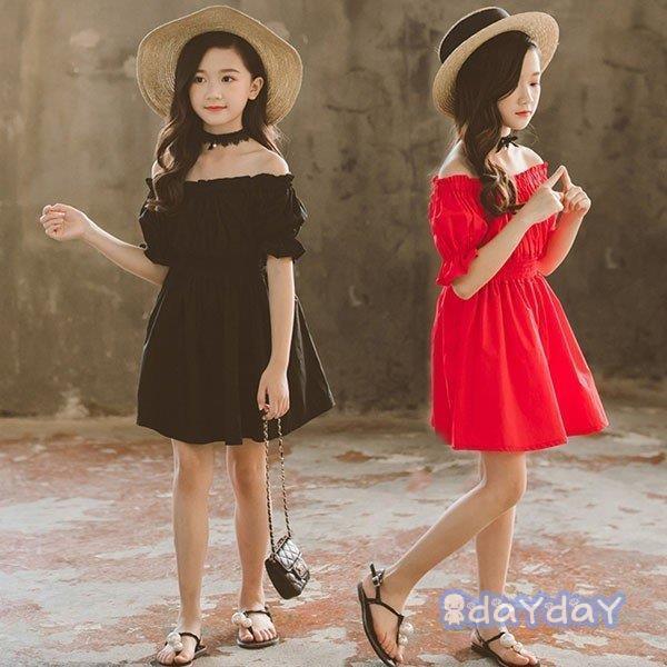子供服 ワンピース キッズ 韓国子供服 女の子 ワンピース 半袖 無地 膝丈 夏服 肩出し ドレス フレアワンピ ベビー ワンピース 姫 可愛い 通学着 通園着 Zh0503 Clty668 Day Day Shop 通販 Yahoo ショッピング