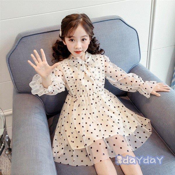 子供服 ワンピース 長袖 春秋 女の子 キッズワンピース レースワンピース ドット柄 チュニック 子供ドレス ジュニア ベビー服 おしゃれ 可愛い 誕生日 新品 90cm Zh0503 Clty1 Day Day Shop 通販 Yahoo ショッピング