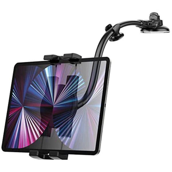 【商品名】　woleyi 車載ホルダー ダッシュボード車タブレットホルダー 強力真空吸盤式スマホスタンド 330mmフレキシブルアーム サクションカップ 【商品説明】　?【フレキシブルグースネックアーム】グースネックアームはダッシュボードと...