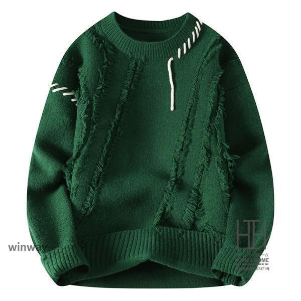 BEAMS GOLF ニット セーター 丸首 長袖 ボーダー ロゴ刺繍 L 緑 楽天市場】セーター メンズ ラウンドネックボーダーセーター 春