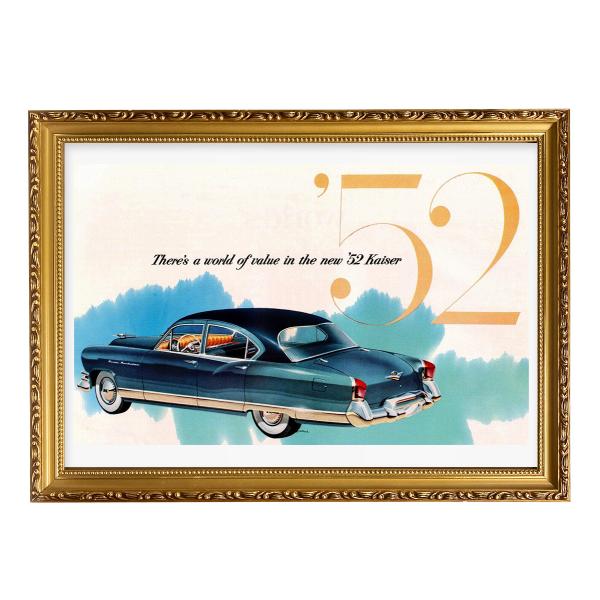 ビンテージ風 A3用 額縁 木製フレーム 茶 ゴールド 2643 カイザー