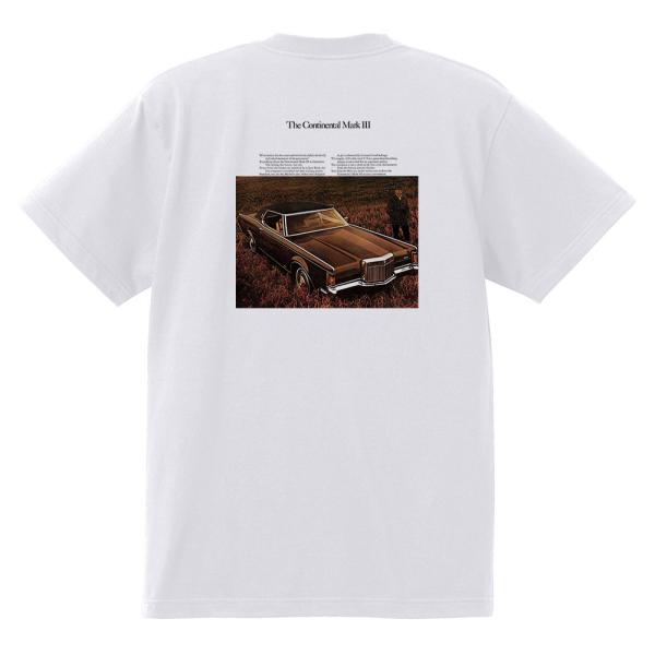 アドバタイジング リンカーン Ｔシャツ 白 1970 アドバタイズメント コンチネンタル マークIII タウンカー アメ車 3668 黒地に変更可