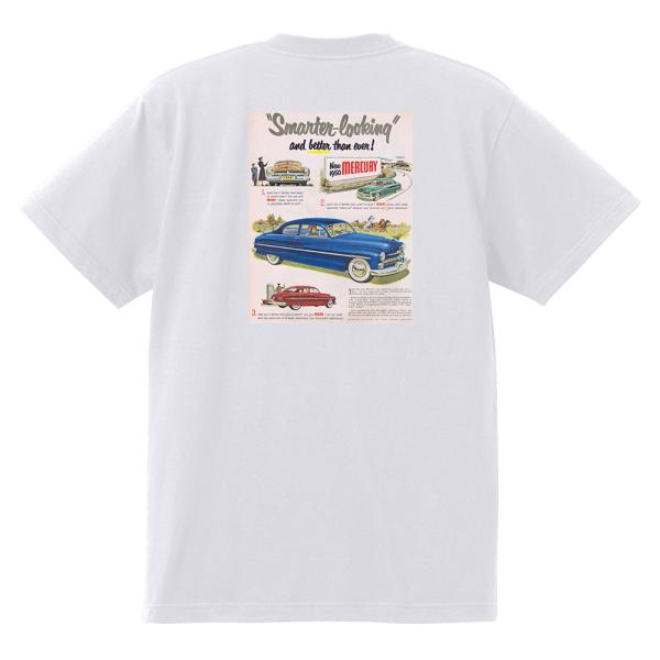 アドバタイジング マーキュリーＴシャツ 白 1269 黒地へ変更可 レトロ 1950 1949 レッドスレッド ローライダー ロカビリー モナーク
