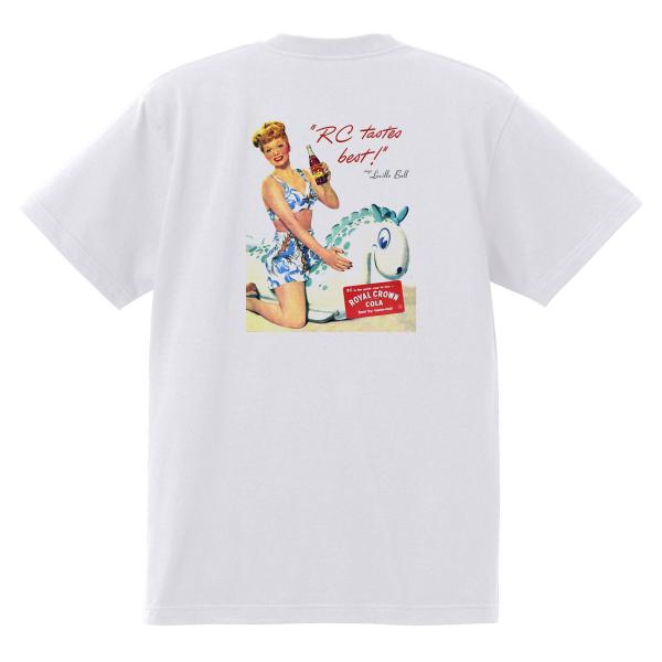 アドバタイジング ロイヤルクラウン コーラ Ｔシャツ 白 940 黒地へ変更可 オールディーズ ロックンロール 1950’s 1960’s ロカビリー コーラ