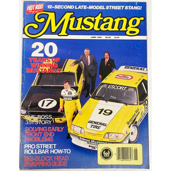 激レア アメ車 洋書 HOT ROD magazine Mustang 1988年 6月 マスタング20周年 アメ車  ホットロッド