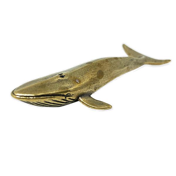 シロナガスクジラ くじら 白長須鯨 ブラス 真鍮製 置き物 オブジェ 置物 水槽 レトロ アンティーク