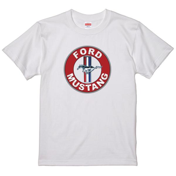 マスタング Ｔシャツ 白 ホットロッド hotrod フォード H53