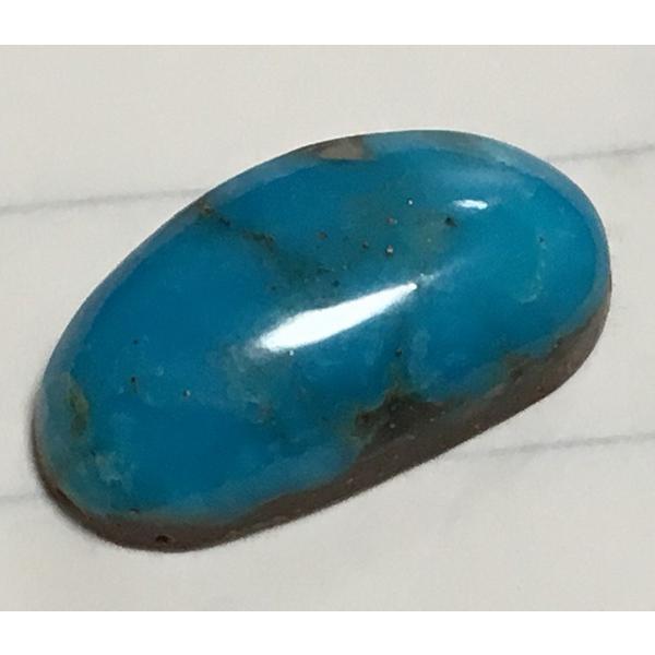 上質 キングマン ターコイズ カボション 5.5ct トルコ石 K9 ルース  