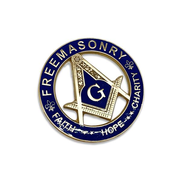 フリーメイソン ピンバッチ FREEMASONRY 秘密結社 LFB1942 コンパス G