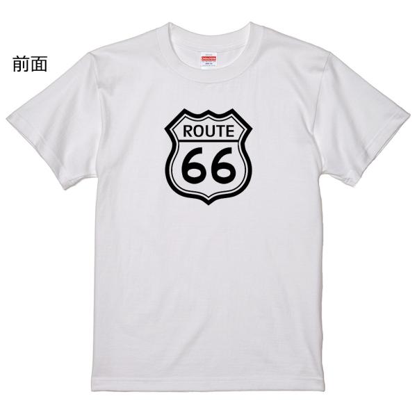 ホットロッド系 Tシャツ ルート66 アメカジ レトロ 1 黒地へ変更可能 アメ車　看板 標識