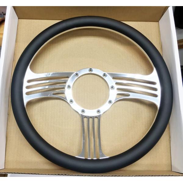 モトリタ　ハンドル　ウッドステアリング　ウッドハンドル 変換スペーサー付 モトリタウッドステアリング14インチ