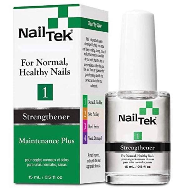 Nail Tek ネイルテック Strengthener ストレンスナー Maintenance Plus メンテナンスプラス Green (1) 15ml