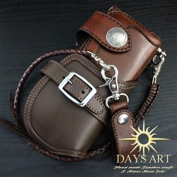 DAYSART 長財布 本革レザー メンズ 二つ折り 5点セット 極厚サドル  