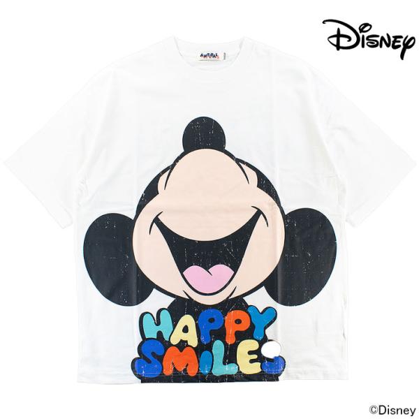 メンズ Tシャツ ディズニー アンティバルリスティック ゆったり ルーズフィット  半袖 コットン ミッキーマウス 262AN1ST715