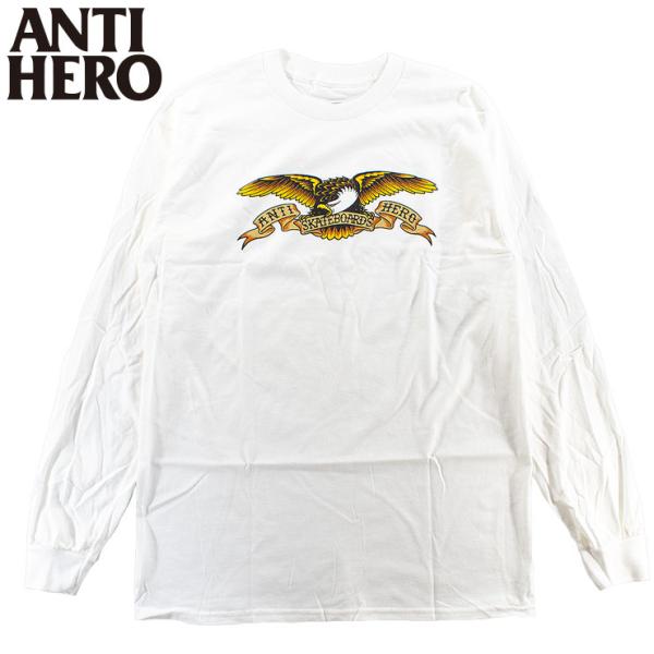 アンタイヒーロー メンズ 長袖Tシャツ ロゴ ロンT Tシャツ ロンティ アンチヒーロー ANTIHERO EAGLE LS TEE