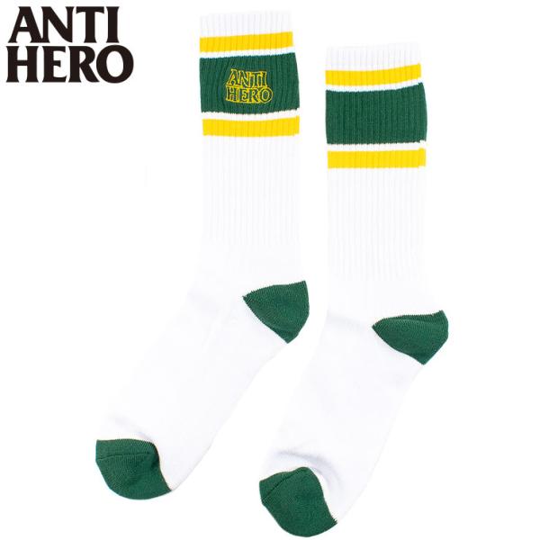 アンタイヒーロー ANTIHERO ソックス 靴下 SOCKS メンズ コットン フリーサイズ スケートボード BLACK HERO OUTLINE