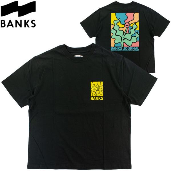 BANKS バンクス メンズ Tシャツ BK251MST04 カットソー ブランドロゴ バックプリント サーフブランド 半袖 S/S TEE