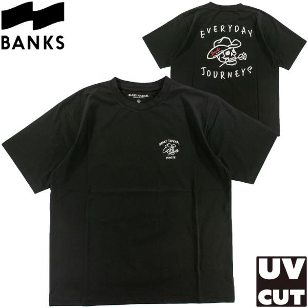 BANKS バンクス メンズ ラッシュガード UV UPF50+ 半袖 ラッシュTシャツ 紫外線対策 ブラック 黒 BK261MHT06