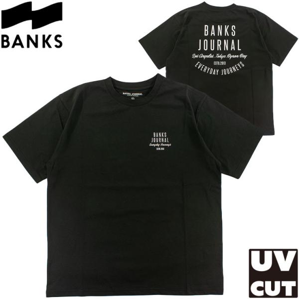 メンズ ラッシュガード BANKS BK261MHT07 バンクス UV UPF50+ 半袖 ラッシュTシャツ 紫外線対策 黒 ブラック